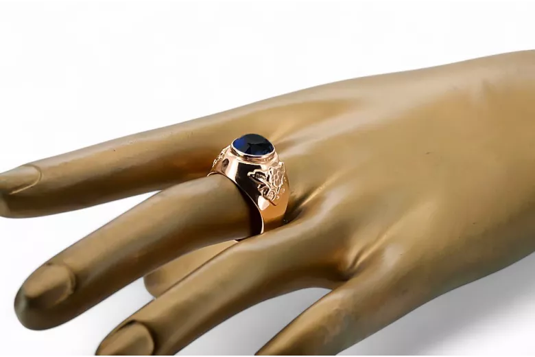 Prsten Vintage Sapphire Originální Vintage 14k z růžového zlata vrc078r